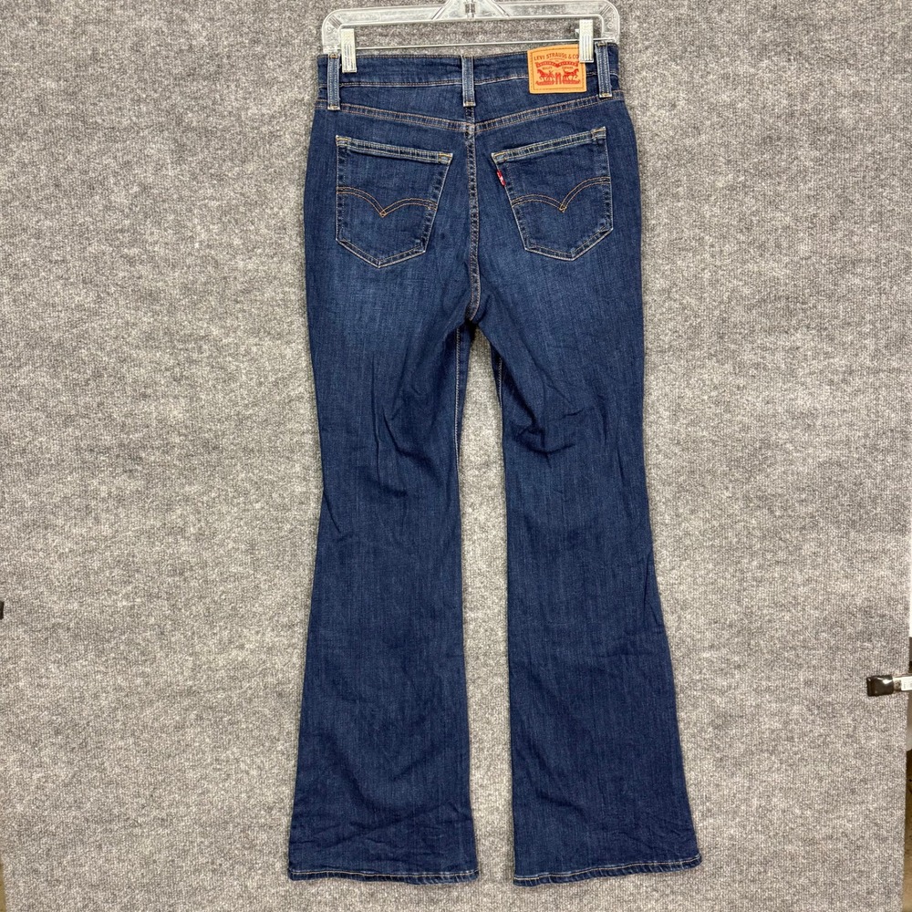 Levis 726 Flare Jeans Womens 28 Blue Dark Wash 28x31 Cotton Stretch Blend Boho - Picture 3 of 12